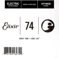 Elixir 16274 Electric Guitar NPS OPTIWEB Coating, Single String .074