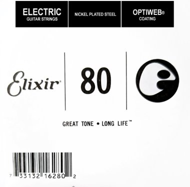 Elixir 16280 Electric Guitar NPS OPTIWEB Coating, Single String .080