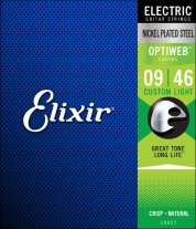 Elixir 19027 Optiweb Cus Lt Nickel-Plated Electric Guitar Strings 9-46