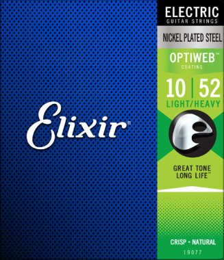 Elixir 19077 Optiweb Lt/Hvy Nickel-Plated Electric Strings 10-52