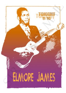 Elmore James Poster by illustrator Rick Daigh