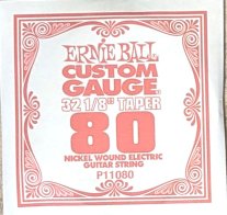 Ernie Ball 11080 Nickel Electric Guitar .080 Single Long 32.125" Taper