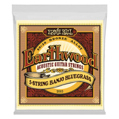 Ernie Ball 2063 Earthwood 80/20 Bronze 5-String Banjo Bluegrass, 9-20