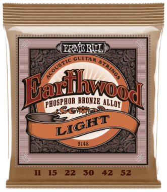 Ernie Ball 2148 Earthwood Phosphor Bronze Acoustic Strings 11-52
