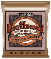 Ernie Ball 2150 Earthwood Phosphor Bronze Acoustic Strings 10-50