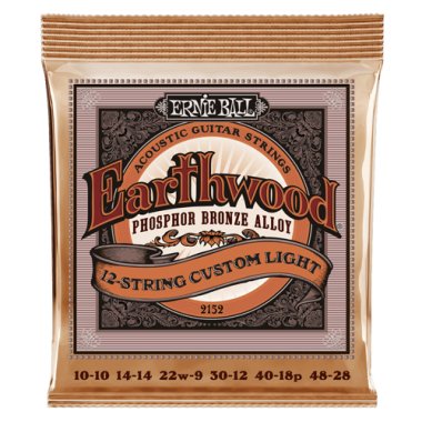 Ernie Ball 2152 Earthwood Phosphor Bronze 12-String, Cstm Lt 10-48
