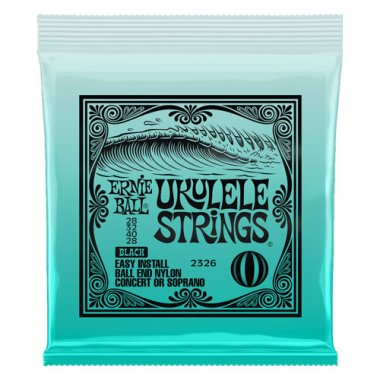 Ernie Ball 2326 Ukulele Ball-End Nylon Strings, Black