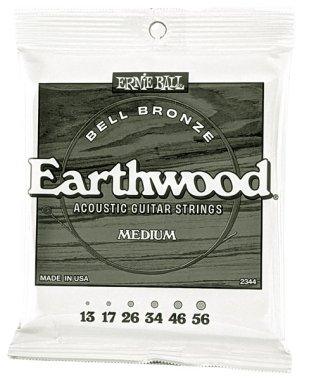 Ernie Ball 2344 Earthwood Bell Bronze Acoustic Medium Strings 13-56