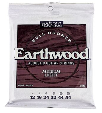 Ernie Ball 2346 Earthwood Bell Bronze Acoustic Med-Lt Strings 12-54