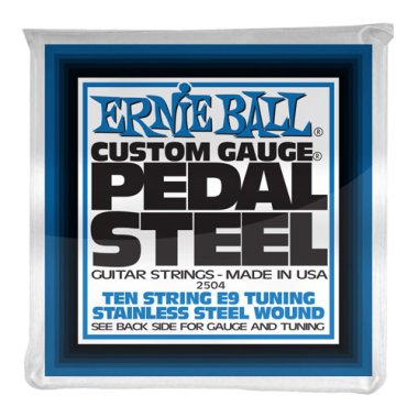 Ernie Ball 2504 Pedal Steel Stainless Steel Wound E9 Tuning, 10 String