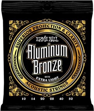 Ernie Ball 2570 Aluminum Bronze Acoustic Guitar Strings Ex-Lt 10-50