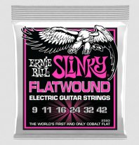 Ernie Ball 2593 Super Slinky Flatwound Cobalt Electric Strings 9-42