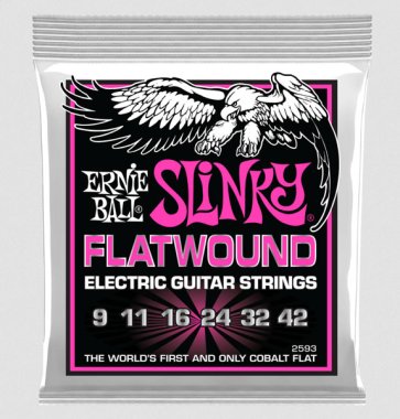 Ernie Ball 2593 Super Slinky Flatwound Cobalt Electric Strings 9-42