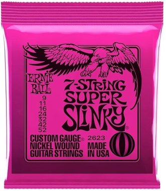 Ernie Ball 2623 Super Slinky Electric Guitar 9-52, 7-String