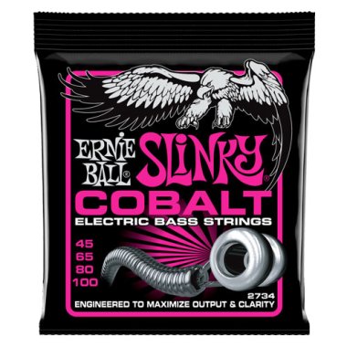 Ernie Ball 2734 Super Slinky Cobalt Electric Bass Strings 45-100