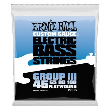 Ernie Ball 2806 Flatwound Group III Electric Bass Strings 45-100