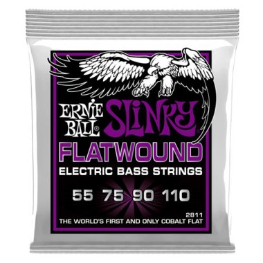Ernie Ball 2811 Power Slinky Flatwound Electric Bass Strings 55-110