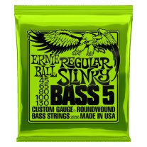 Ernie Ball 2836 Regular Slinky 5-String Bass Nickel Wound, 45-130