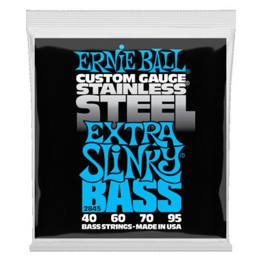 Ernie Ball 2845 Extra Slinky Stainless Steel Bass Strings, 40-95