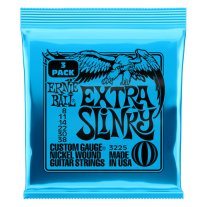 Ernie Ball 3-Pack Extra Slinky 3225 Electric Guitar Strings 8-38