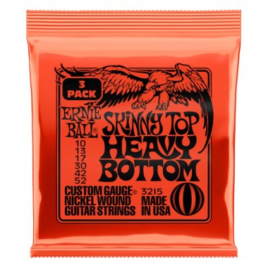 Ernie Ball 3-Pack Skinny Top - Heavy Bottom Slinky 3215 Electric 10-52