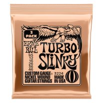 Ernie Ball 3-Pack Turbo Slinky 3224 Electric Guitar Strings 9.5-46