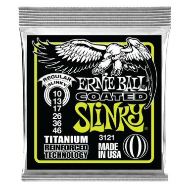 Ernie Ball 3121 Regular Slinky Coated Titanium RPS Strings 10-46