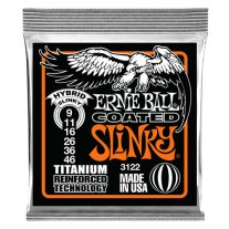 Ernie Ball 3122 Hybrid Slinky Coated Titanium RPS Strings 9-46