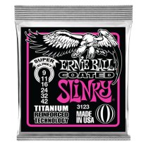 Ernie Ball 3123 Super Slinky Coated Titanium RPS Strings 9-42