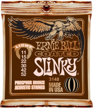 Ernie Ball 3148 Coated Slinky Acoustic Phosphor Bronze Light 11-52