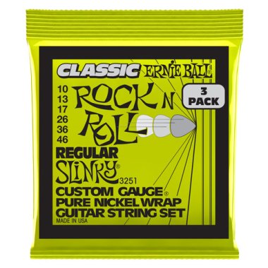 Ernie Ball 3251 Classic Regular Slinky Pure Nickel Electric 10-46 3-Pack