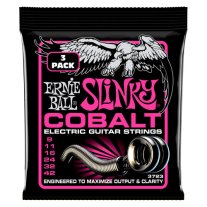 Ernie Ball 3723 Super Slinky Cobalt Electric Guitar Strings 9-42 3-Pack