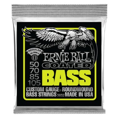 Ernie Ball 3832 Regular Slinky Coated Electric Bass Strings, 50-105