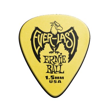 Ernie Ball Everlast Delrin Guitar Pick 1.5mm Yellow, One Pick