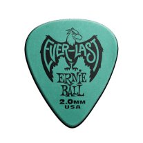 Ernie Ball Everlast Delrin Guitar Pick 2.0mm Green, One Pick