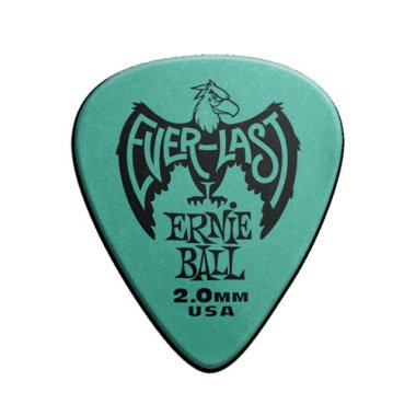 Ernie Ball Everlast Delrin Guitar Pick 2.0mm Green, One Pick
