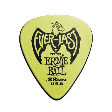 Ernie Ball Everlast Delrin Guitar Pick .88mm Green, One Pick