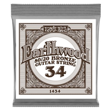 Ernie Ball P01434 80/20 Bronze .034, Single Acoustic Guitar String