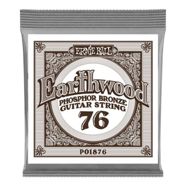 Ernie Ball P01876 Phosphor Bronze .076, Single Acoustic Guitar String