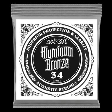 Ernie Ball P10734 Aluminum Bronze Wound Acoustic Guitar Strings, .034