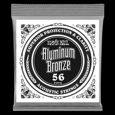Ernie Ball P10756 Aluminum Bronze Wound Acoustic Guitar Strings, .056
