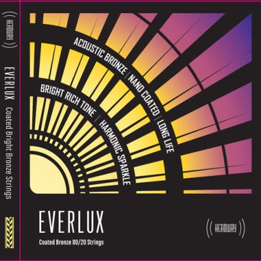 Everlux Nano-Coated 80/20 Bronze Light 12-53 Acoustic Strings