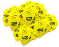 Everly Star Guitar Picks .73mm Super Grip Yellow 72 PACK