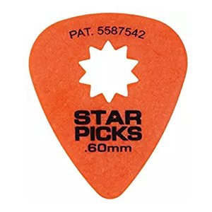 Everly Star Pick, Orange .060, One Pick