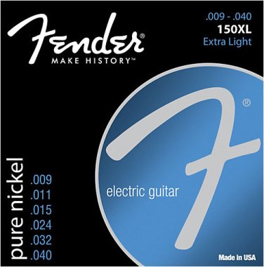 Fender 150XL Pure Nickel Electric Guitar Strings Extra Light 9-40
