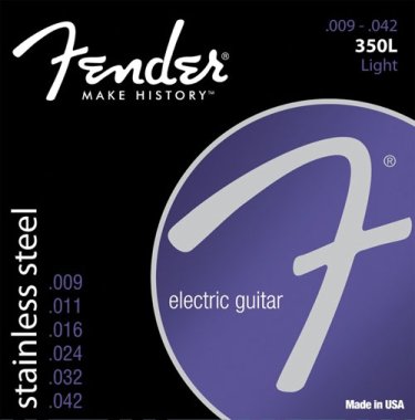 Fender 350L Stainless Steel Electric Guitar Strings Light 9-42