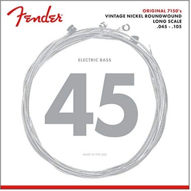 Fender 7150M Pure Nickel Roundwound Electric Bass Strings (45-105)