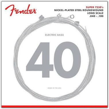 Fender 7250L Nickel-Plated Steel Roundwound Bass Strings (40-100)
