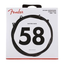 Fender 9120M Black Nylon Tape Wound Electric Bass Strings (58-110)