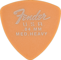Fender Dura-Tone Butterscotch Blonde Medium Heavy 346 Guitar Pick Rounded Triangle, One Pick